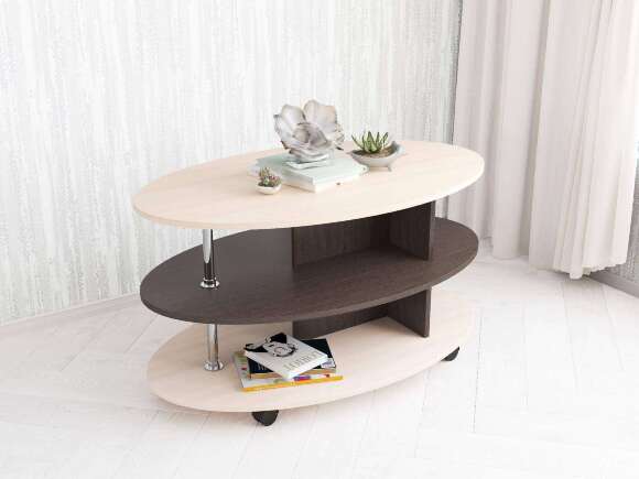 Столик журнальный Консул-4, дуб молочный