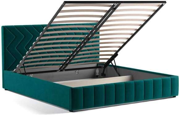 Милана кровать 180 Tenerife izumrud (сине-зелёный)