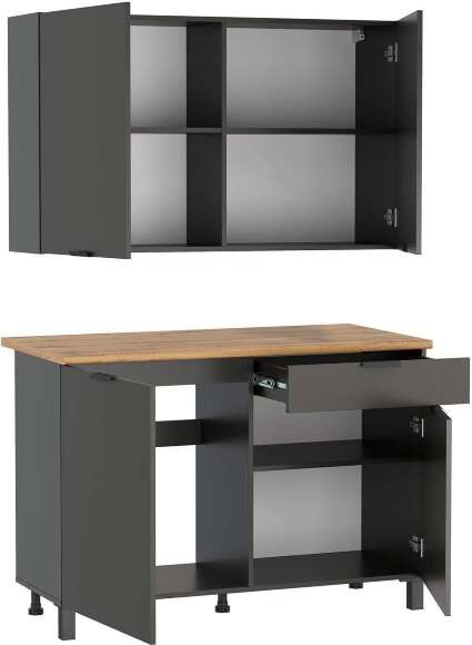 Кухня Венера 1200 Диамант серый Кухня Венера 1200 Диамант серый