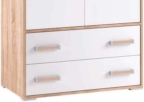 Шкаф двухдверный с ящиками Бланка ТЭКС (Белый)