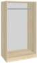 Шкаф распашной с антресолью Лена, Дуб сонома, белый, Комплект 3