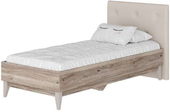 Кровать 90х200 с мягким изголовьем Скандика