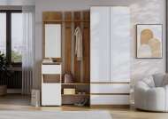 Прихожая Денвер Дуб золотой;Белый. Комплект Прихожая Денвер Дуб золотой;Белый. Комплект