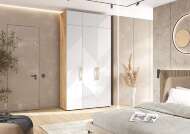 Шкаф Ирис с антресолью (1350), Браш Вайт, Дуб Крафт Шкаф Ирис с антресолью (1350), Браш Вайт, Дуб Крафт