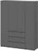 Денвер шкаф четырехстворчатый / Графит серый Денвер шкаф четырехстворчатый / Графит серый