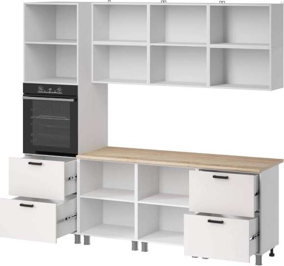 МК Аленушка 2,4м Лаванда Молочный,скоба черный,сонома