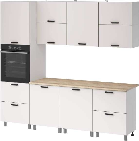 МК Аленушка 2,4м Лаванда Молочный,скоба черный,сонома