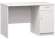 Письменный стол Кастор белый с тумбой