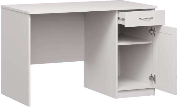 Письменный стол Кастор белый с тумбой