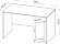 Письменный стол Кастор белый с тумбой