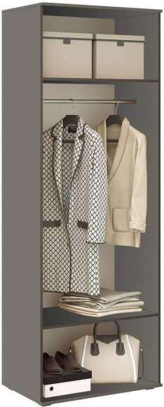 Шкаф 2-х створчатый с антресолью Норд графит