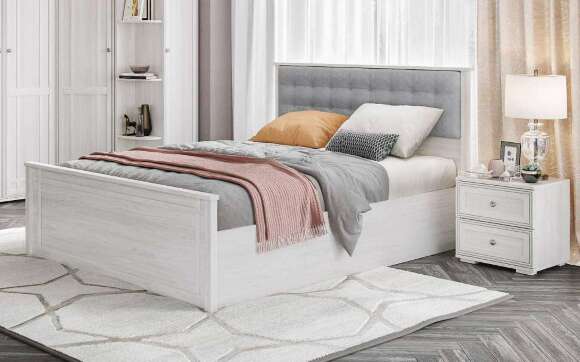 Кровать 140х200 Ричард РКР-2 DOMANI с настилом из ДСП (Ясень Анкор светлый) Кровать 140х200 Ричард РКР-2 DOMANI с настилом из ДСП (Ясень Анкор светлый)