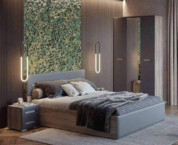 Кровать 160х200 Наоми КР-11 с подъемным механизмом (БТС) Графит Кровать 160х200 Наоми КР-11 с подъемным механизмом (БТС) Графит