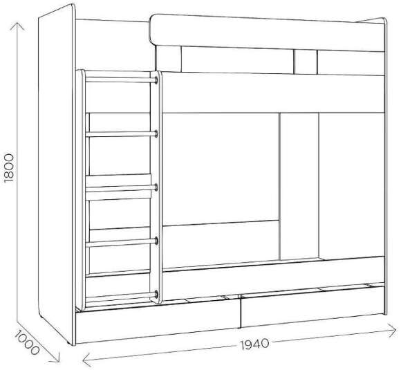 Кровать двухъярусная Агата М13 (Комфорт-S) Кровать двухъярусная Агата М13 (Комфорт-S)