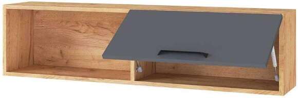 Полка навесная 1200 Квартет-13, дуб крафт/графит