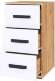 Тумба с ящиками Квартет-13, дуб крафт/белый Тумба с ящиками Квартет-13, дуб крафт/белый