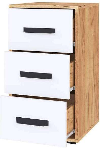 Тумба с ящиками Квартет-13, дуб крафт/белый Тумба с ящиками Квартет-13, дуб крафт/белый