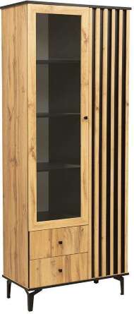 Шкаф комбинированный Либерти 51.02, Дуб Вотан, Черный Шкаф комбинированный Либерти 51.02, Дуб Вотан, Черный
