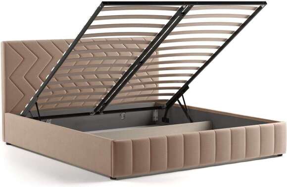 Милана кровать 180 Tenerife latte (бежевый кофейный)