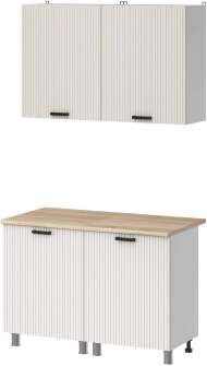 МК Аленушка 1,2м Лотос Молочный,скоба антрацит,сонома МК Аленушка 1,2м Лотос Молочный,скоба антрацит,сонома