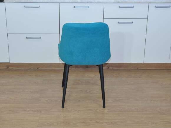 Стул Р / черный /велюр лазурь