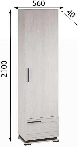 Шкаф-пенал Модена МШ-31, Ясень анкор светлый, Венге Шкаф-пенал Модена МШ-31, Ясень анкор светлый, Венге