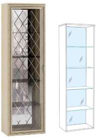 Шкаф-пенал витрина ЛШ-8 (надставной) Ливорно DOMANI (Дуб Сонома) Шкаф-пенал витрина ЛШ-8 (надставной) Ливорно DOMANI (Дуб Сонома)