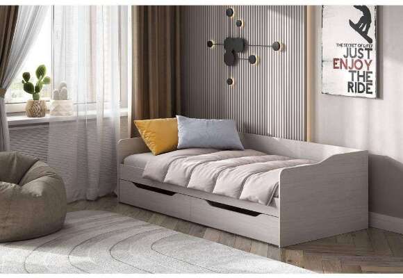 Кровать без основания КР 1 90х200, ясень анкор светлый