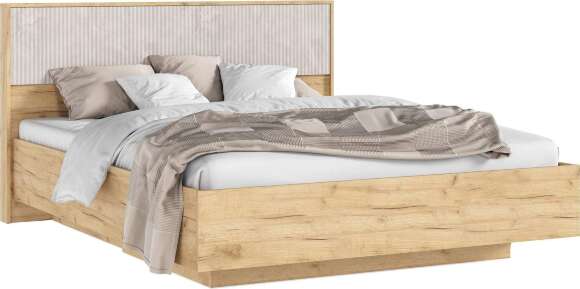 С/Г Марвэл Кровать парящая 1,6м (ортопед дерево) (Мальта/Дуб Крафт, Дуб Крафт)