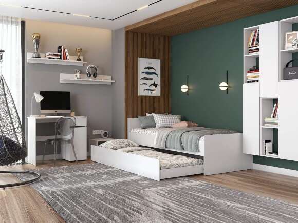 Детская Токио 1 / Белый текстурный