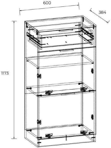 Тумба с зеркалом Тоскана
