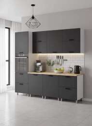 МК Аленушка 2,4м Лаванда Сталь,скоба черный,сонома