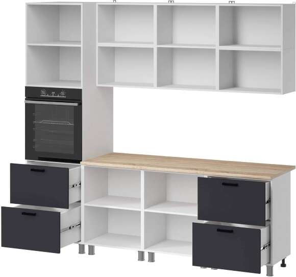 МК Аленушка 2,4м Лаванда Сталь,скоба черный,сонома