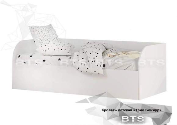 Кровать 80х186 Трио КРП-01 БТС (Белая) с подъемным механизмом
