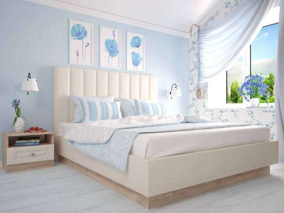 Кровать мягкая 140х200 с подъемным механизмом М14 Богуслава (Комфорт-S)