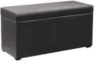 Банкетка двухместная с ящиком (Комфорт-S) Экокожа черный