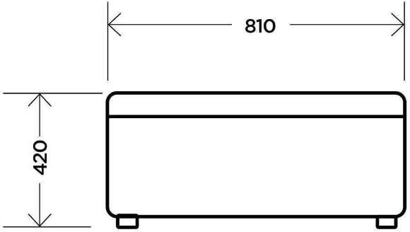 Банкетка двухместная с ящиком (Комфорт-S) Экокожа черный