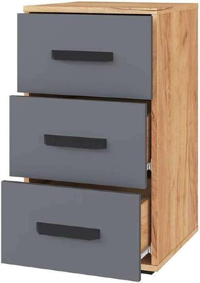 Тумба с ящиками Квартет-13, дуб крафт/графит Тумба с ящиками Квартет-13, дуб крафт/графит