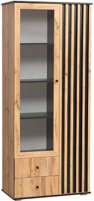 Шкаф комбинированный Либерти 51.02, Дуб Вотан, Черный Шкаф комбинированный Либерти 51.02, Дуб Вотан, Черный