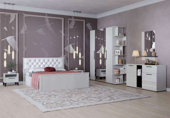 Угловой стеллаж Модена МШ-26 (Домани) Ясень Анкор светлый