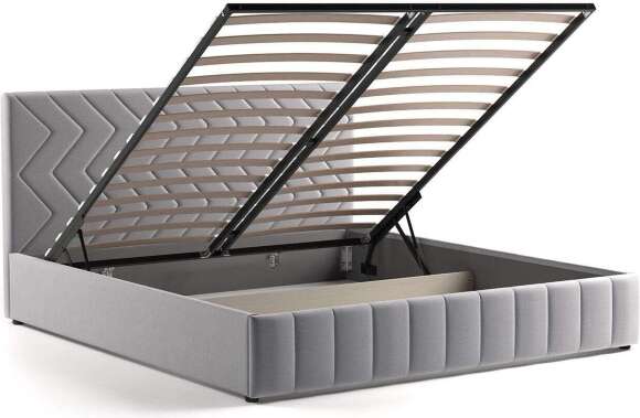 Милана кровать 180 Tenerife silver (светло-серый) Милана кровать 180 Tenerife silver (светло-серый)