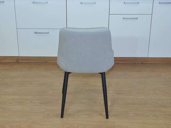 Стул Р / черный /велюр светло-серый