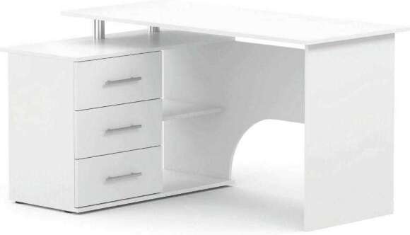 Компьютерный стол КСТ-09 левый / Белый