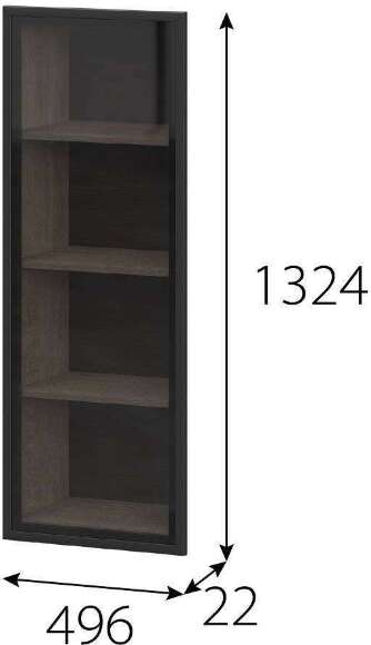 Дверь стеклянная для шкафа Этна СС 1324х496 Дверь стеклянная для шкафа Этна СС 1324х496