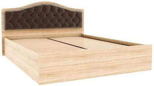 Кровать с ортопедическим основанием Дели 140х200, дуб сонома/шоколад