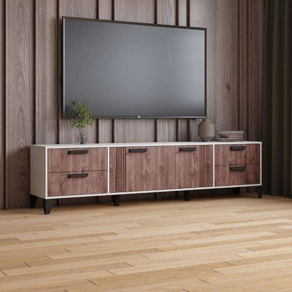 Тумба ТВ Парус-12, белый / палермо бруно Тумба ТВ Парус-12, белый / палермо бруно