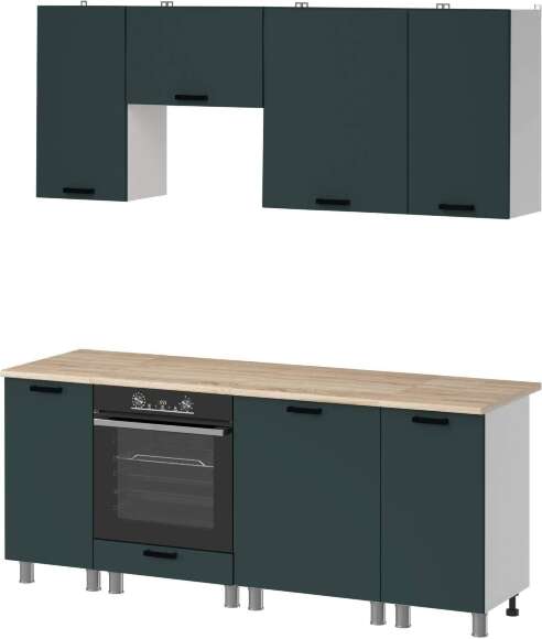 МК Аленушка 2м Лаванда Изумруд,скоба черный,сонома