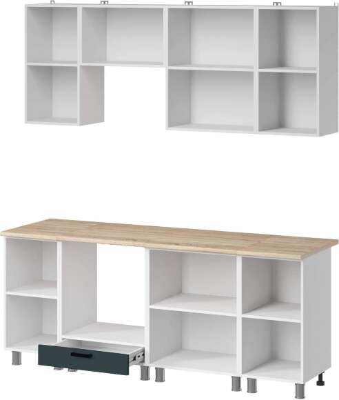 МК Аленушка 2м Лаванда Изумруд,скоба черный,сонома