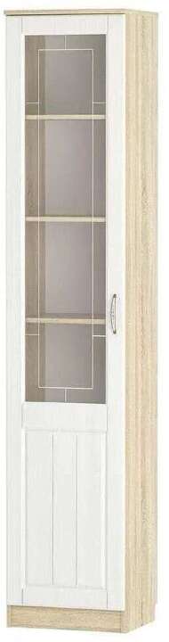 НМ 040.43 РС Витрина ЛВ Оливия Дуб Сонома/белое дерево НМ 040.43 РС Витрина ЛВ Оливия Дуб Сонома/белое дерево