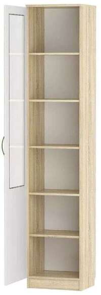 НМ 040.43 РС Витрина ЛВ Оливия Дуб Сонома/белое дерево НМ 040.43 РС Витрина ЛВ Оливия Дуб Сонома/белое дерево